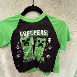 Mine Kids Green and Black Creepers T-Shirt